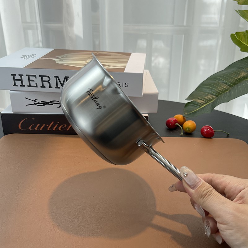 老板娘自用款!18/10不锈钢迷你辅食油炸泼油小奶锅 热辅食浇酱汁