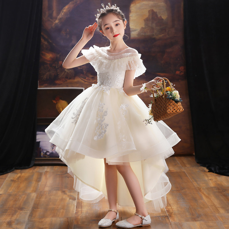 儿童高端公主裙主持人花童婚礼小女孩走秀礼服女童钢琴演出服夏季