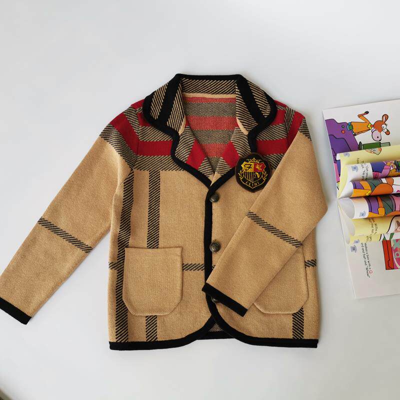 幼儿园园服春秋装英伦风三件套毛衣西装小学生校服儿童班服表演服