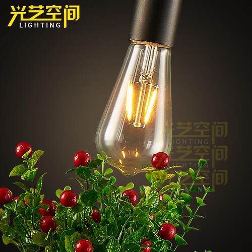 古镇广东单头花盆吊灯美式餐吊灯创意工作室工业风格铁艺植物吊灯