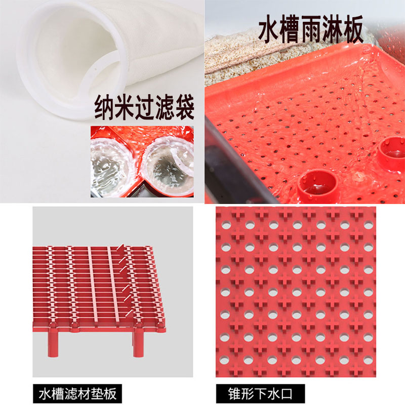 鱼缸底过滤直角溢流底滤缸虹吸款底滤槽干湿分离底滤仓溪流缸水槽
