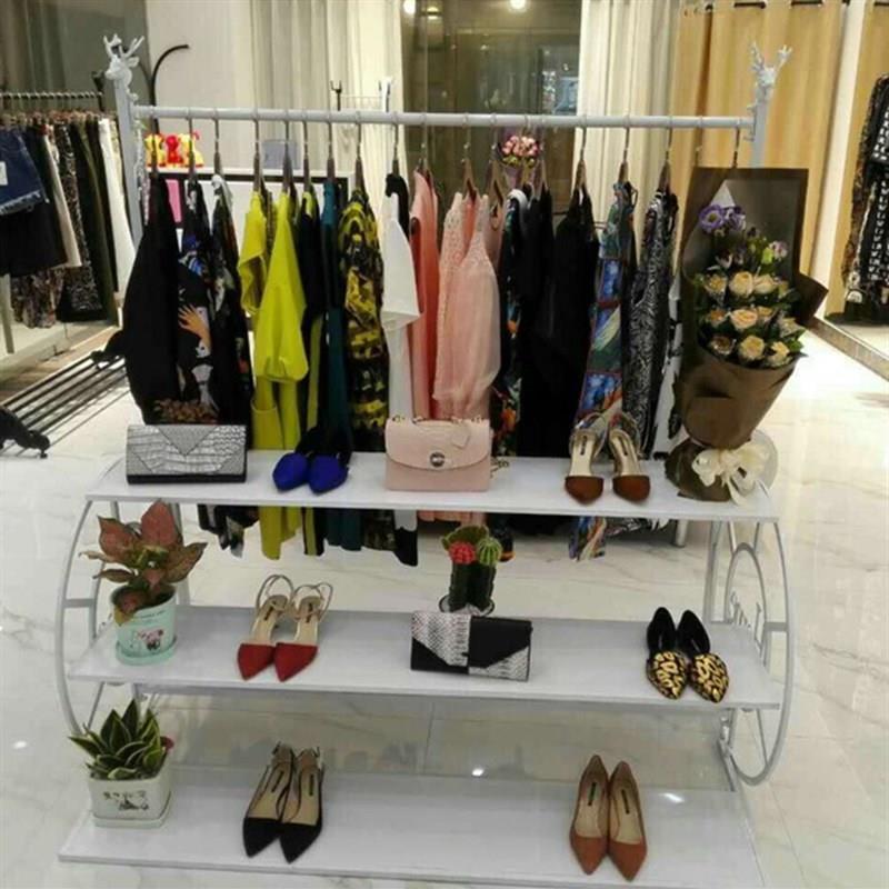 创意服装店中岛货架鞋架多层包包架展示架桌简约店铺展示柜流水台