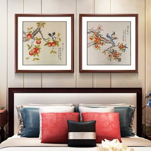 四尺斗方工笔花鸟国画凌雪手绘客厅餐厅卧室玄关走廊电视背景挂画