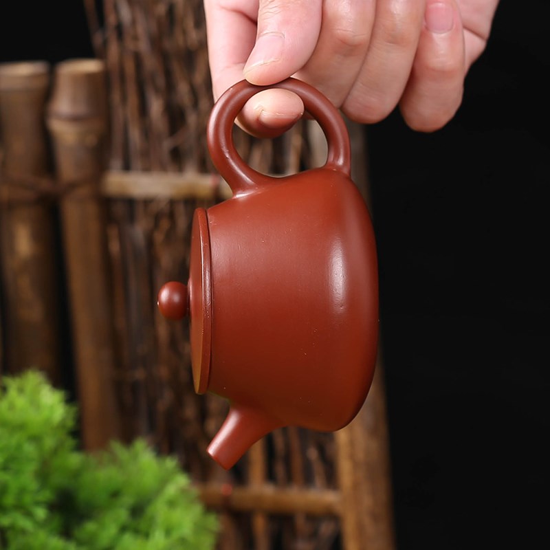 潮州手拉壶大红袍冲茶小茶壶泡茶壶茶具陶瓷纯手工紫砂壶薄胎单壶