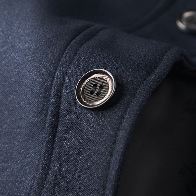 秋冬中老年翻领夹克衫男扣子版厚款长袖爸爸装宽松外套爷爷上衣服