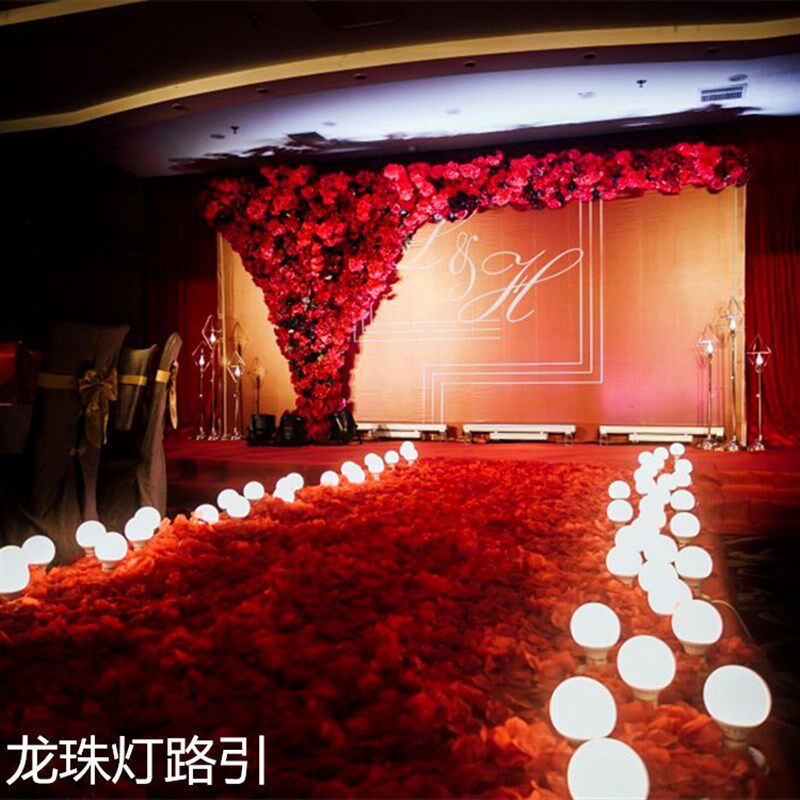 婚庆道具路引龙珠灯新款龙珠路引 龙珠灯泡路引婚礼T台纱跑马灯