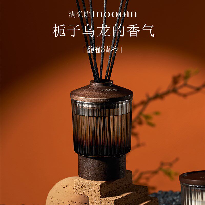 mooom满觉陇栀子乌龙无火香薰散香器礼盒家用室内持久扩香香氛