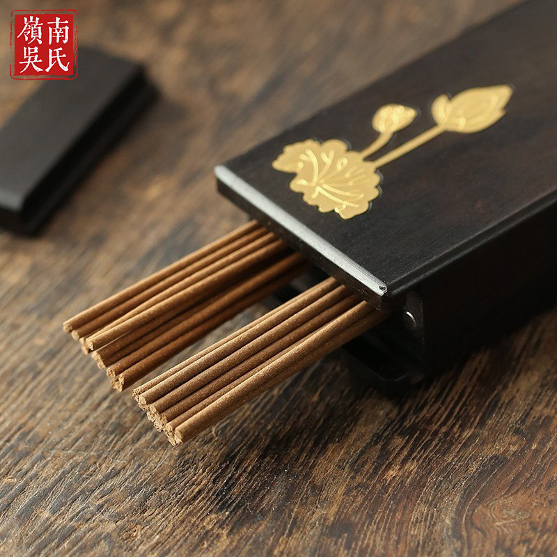 黑檀木短款线香放香筒木质装香管卧香随身便携储香筒花梨木香桶