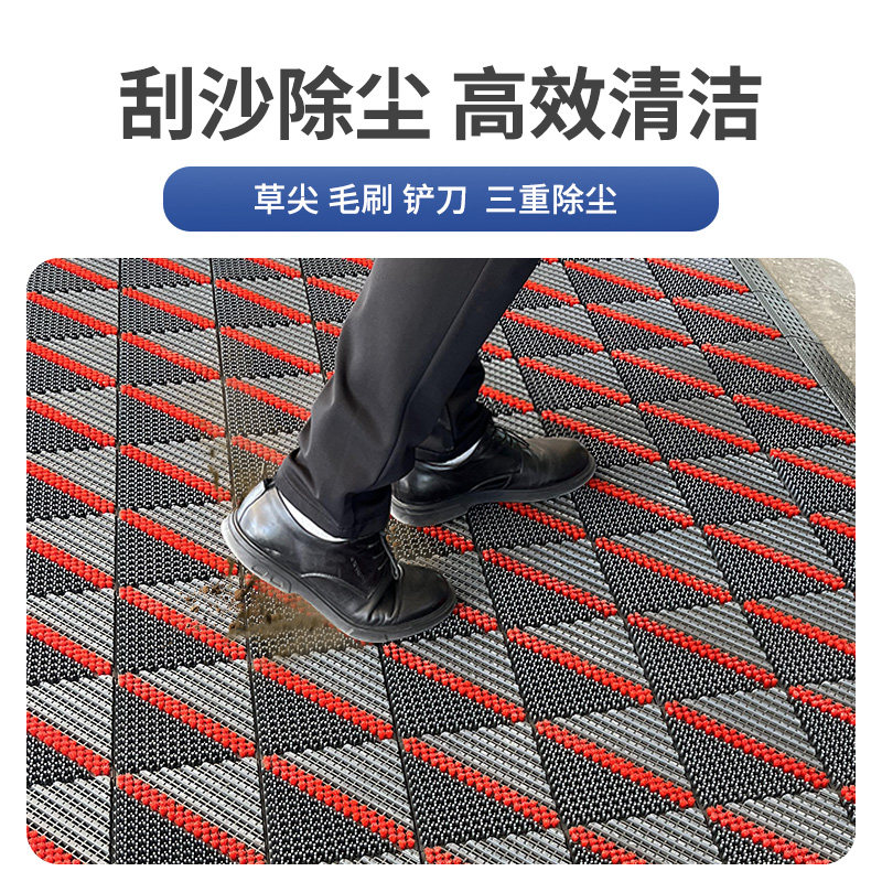 酒店大门口进门地垫室外防滑脚垫入户门塑料商用户外吸尘地毯家用