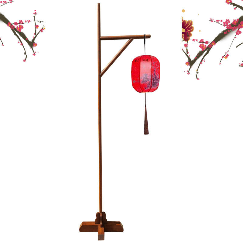 灯笼支架实木路灯展示架新中式路引花灯禅意落地架宫灯高置物架子