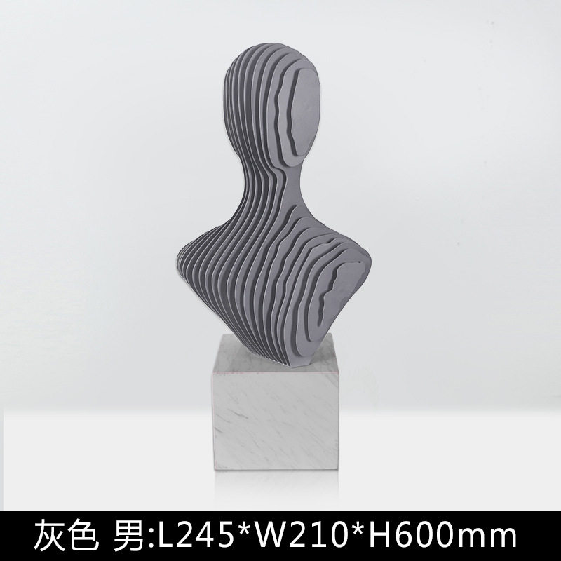 售楼处觉醒者人物大型雕塑轻奢样板房间酒店抽象人像软装饰品摆件