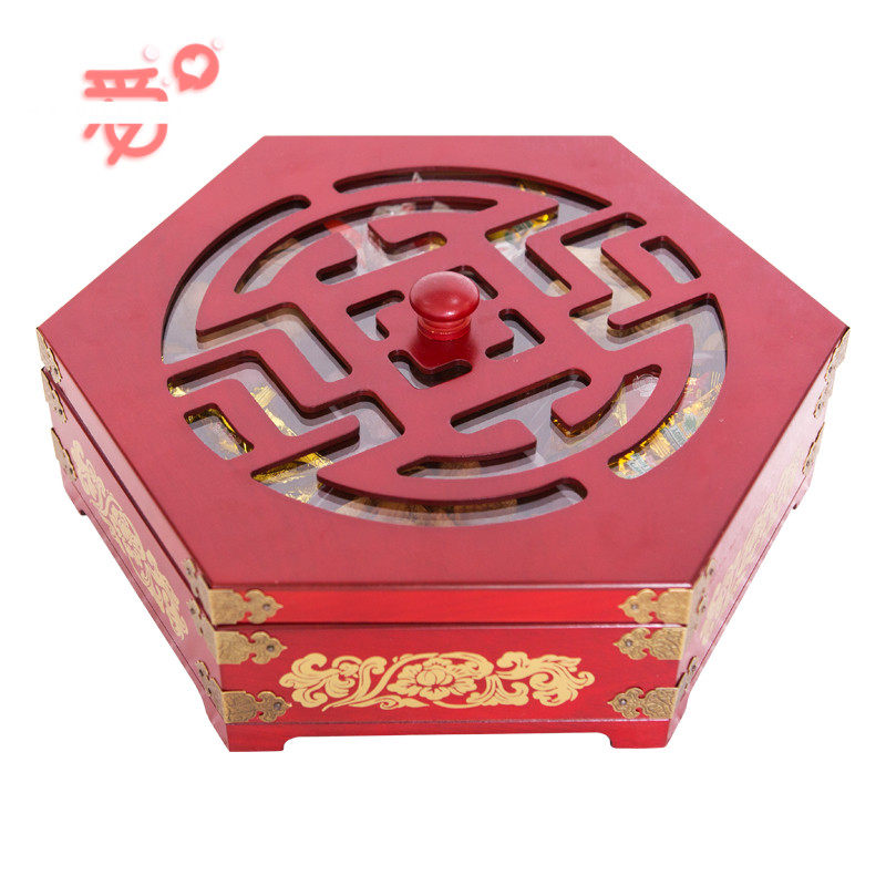 实木糖果盒 瓜子盘新年干果盘婚庆品 创意环保零食点心喜糖盒