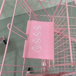 粉色少女超市商场购物车家用团购店买菜网红小推车摄影道具手推车