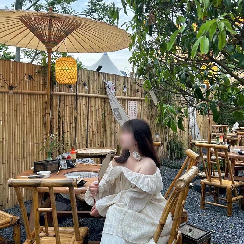 小院复古古风油纸伞布置中式庭院中式禅意遮阳伞装饰网红打卡摆件