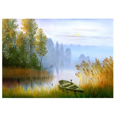 欧式风景装饰画油画客厅卧室壁画酒店餐厅画芯挂画墙布画喷绘布画