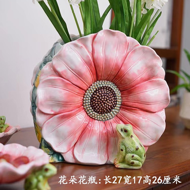 方亚暗恋桃花园花瓶欧式陶瓷花插闺蜜新婚礼物生日礼品家居装饰品