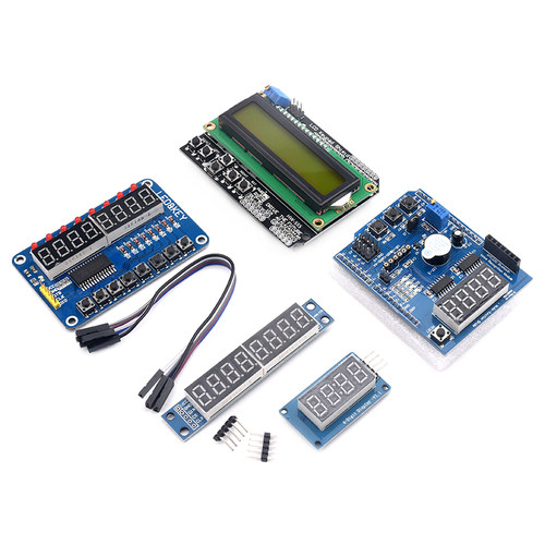 51单片机LCD1602液晶显示4/8位数码管模块stm32传感器扩展