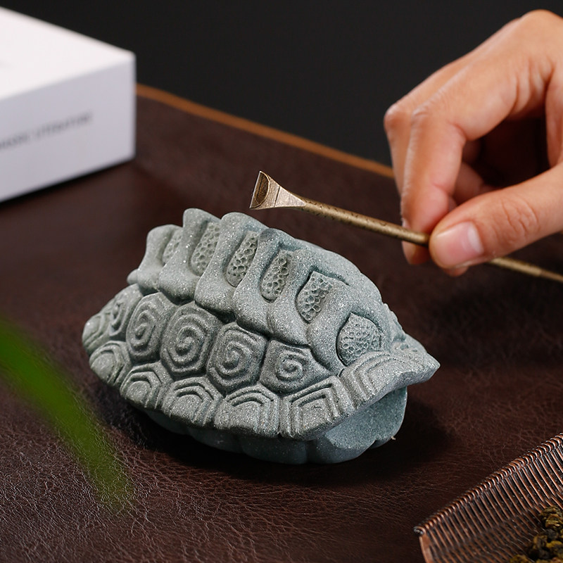青砂石乌龟富甲一方把玩文玩茶宠茶道配件工艺品家居装饰品摆件