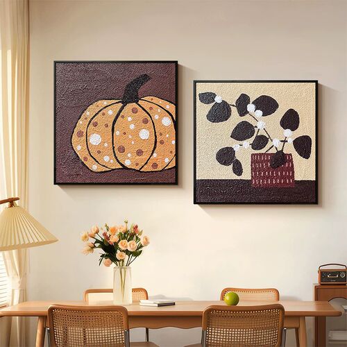 中古风高级感肌理画石英砂diy手工全套材料包客厅装饰画数字油画