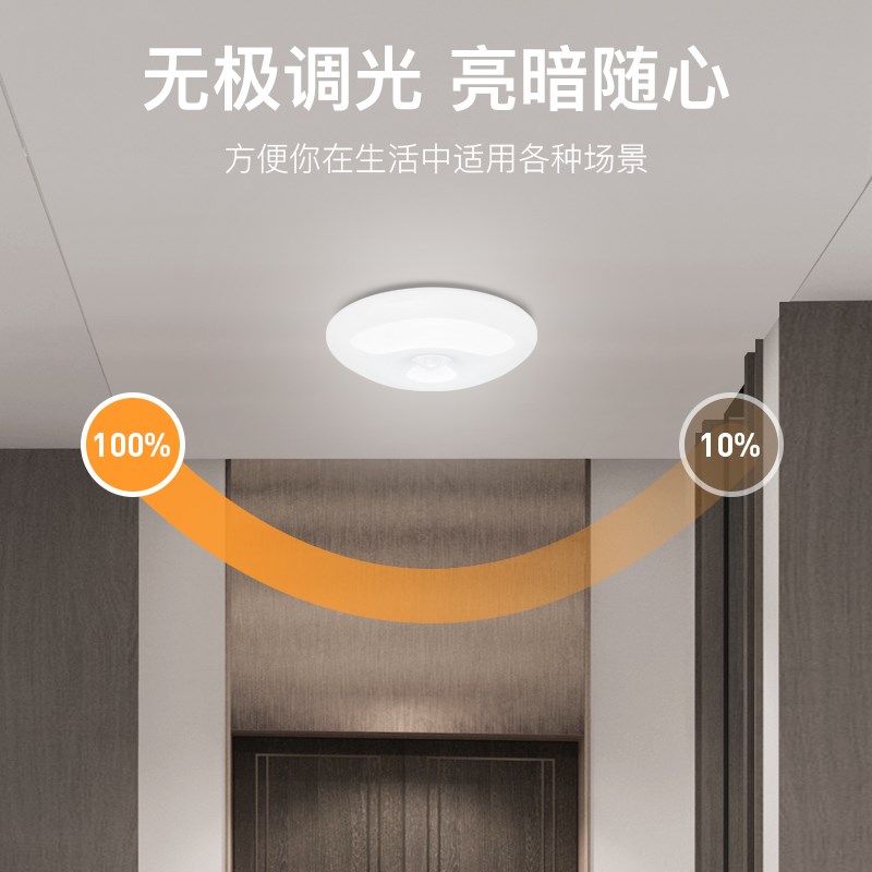 智能充电人体感应灯吸顶灯LED过道走廊灯具楼梯灯入户玄关感应灯