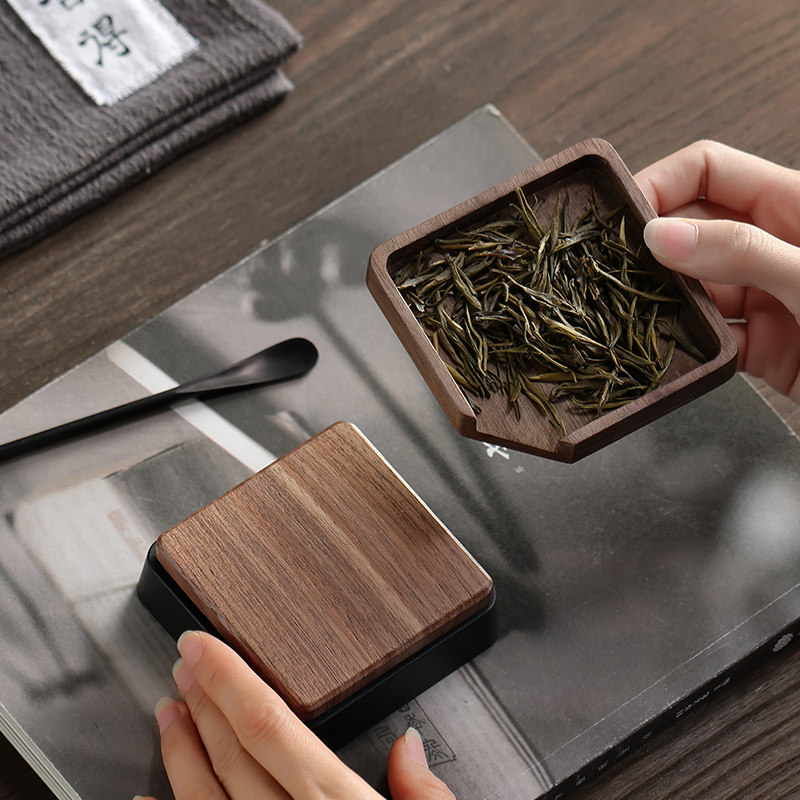 新款茶叶称小型实木电子秤克称 茶道精准量茶器食物克数称称茶器