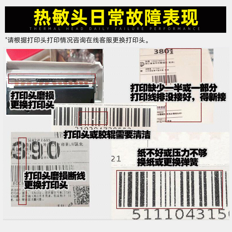 适用 维融WR-H3 WR-H5 条形码打印机打印头 热敏头 条码头