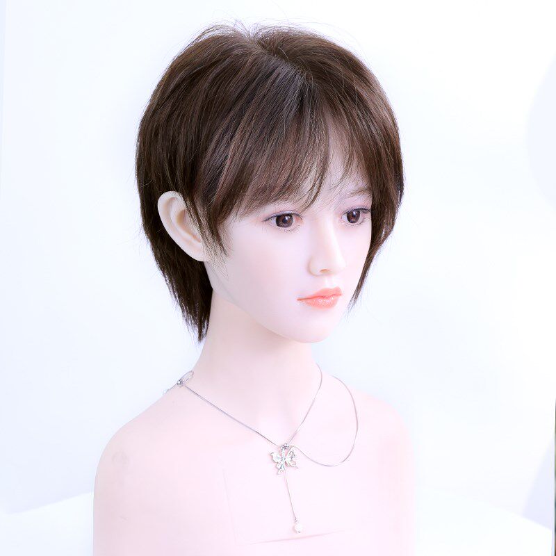 假发全头套女帽子一体夏天薄款中老年女妈妈隐形光头专用短发假发