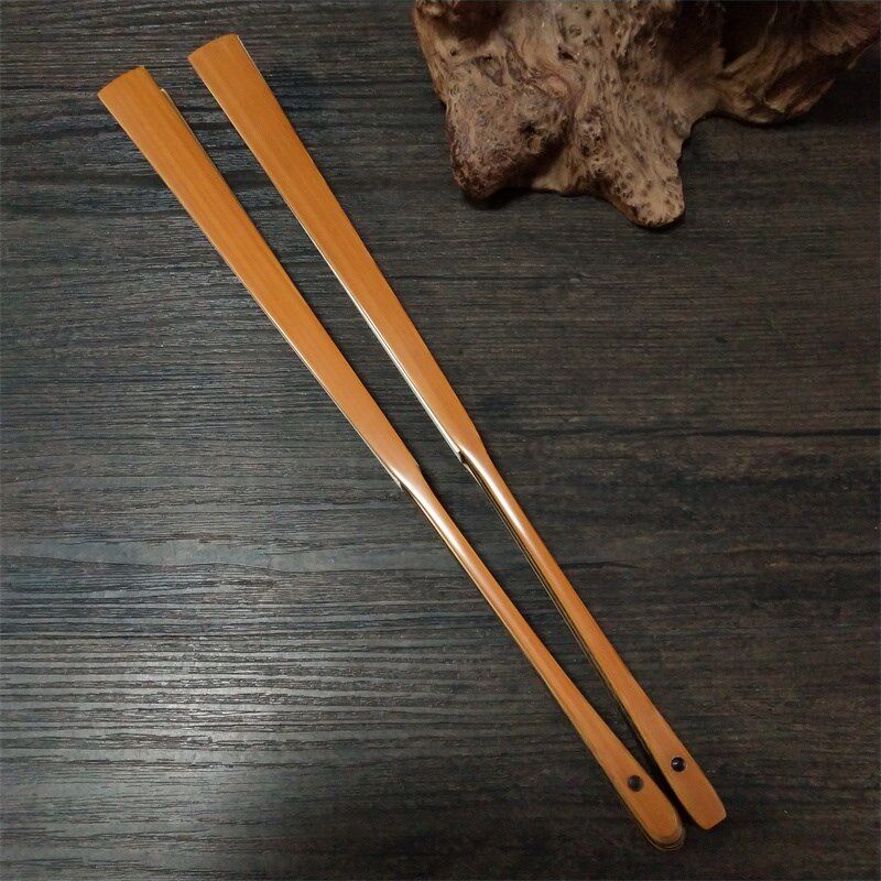 收藏品文玩折扇9 5寸16方三十年拆房老料玉竹三合青扇骨工艺扇子