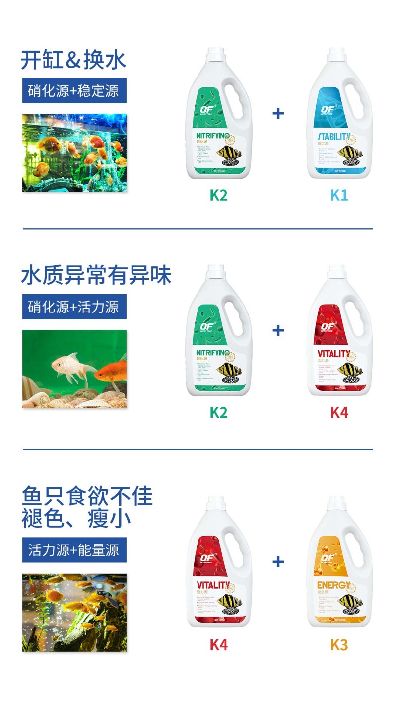 仟湖康净源水质护理硝化细菌鱼缸净化水质稳定剂大瓶装水族用品