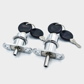 推拉橱柜双开门移门锁趟门锁弹出平移窗户按锁衣柜移门锁按压顶锁