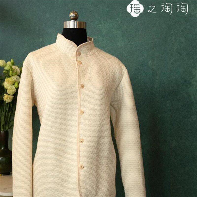 瑶之淘淘居家服保暖护肩颈有机彩棉睡衣空调房月子服-加厚