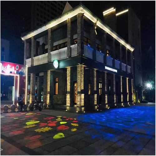 户外投影灯广告logo灯商铺店旋转门头地面投射招牌高清字灯定制热
