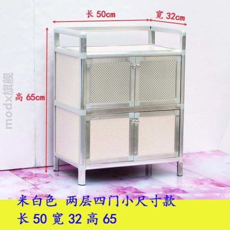 。加厚304不锈钢整体橱柜简易碗盘柜出租房用家庭厨房放碗的小柜