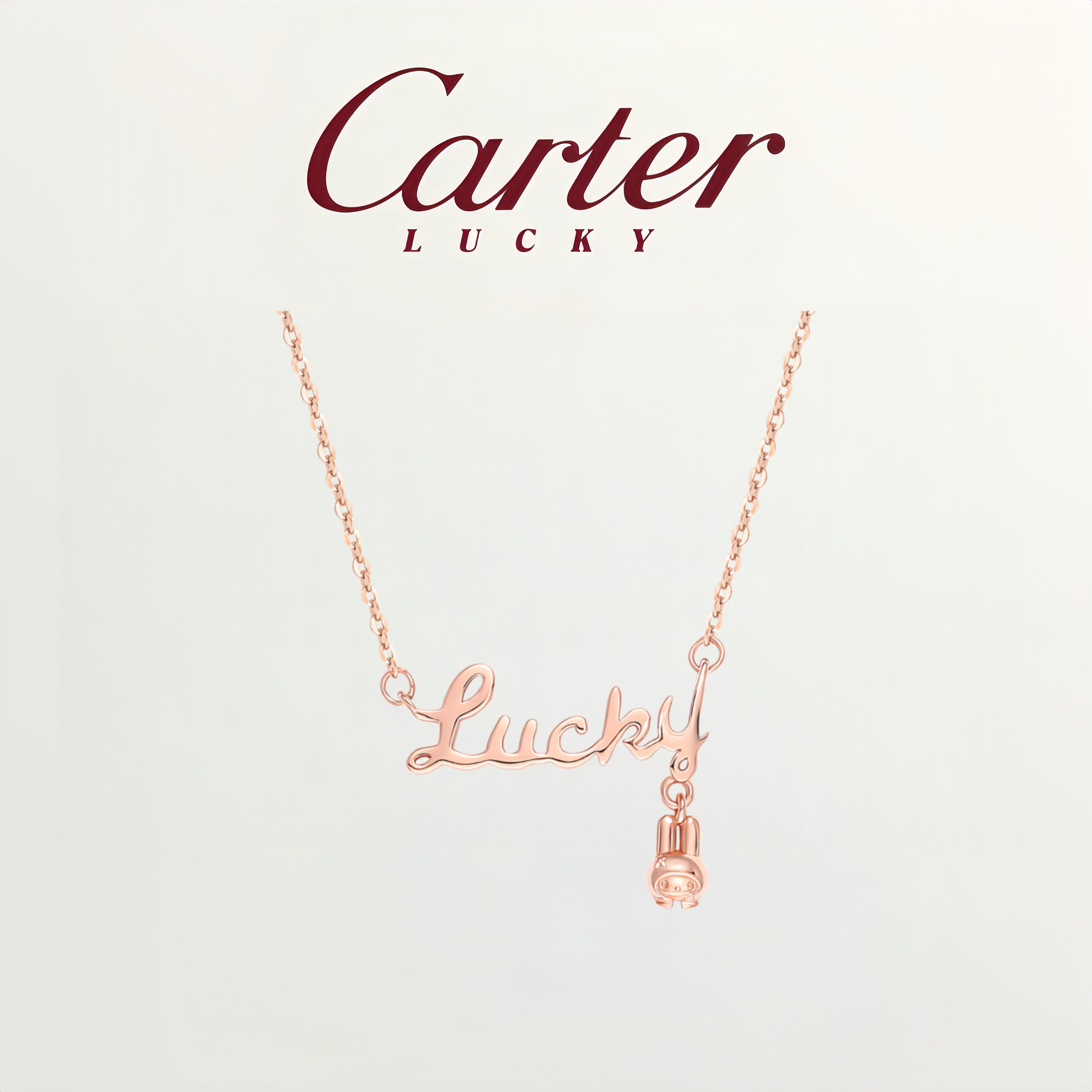 送女友闺蜜礼物美乐蒂Lucky字母幸运项链女生轻奢小众生日520礼物