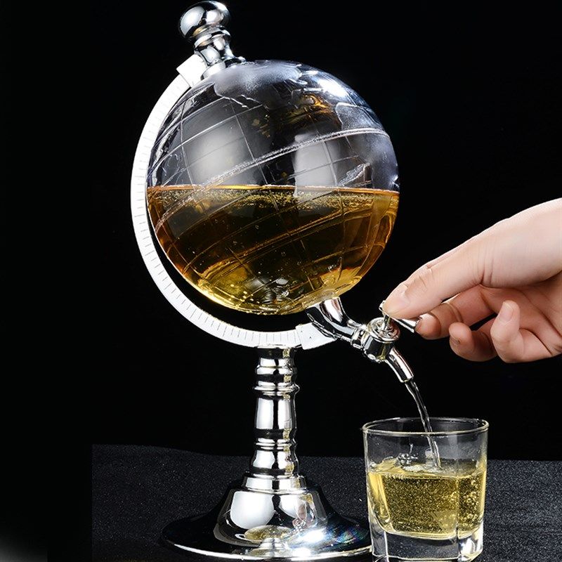 地球仪倒酒器分酒器啤酒机酒塔酒炮家用酒桶饮水机酒吧KTV用品