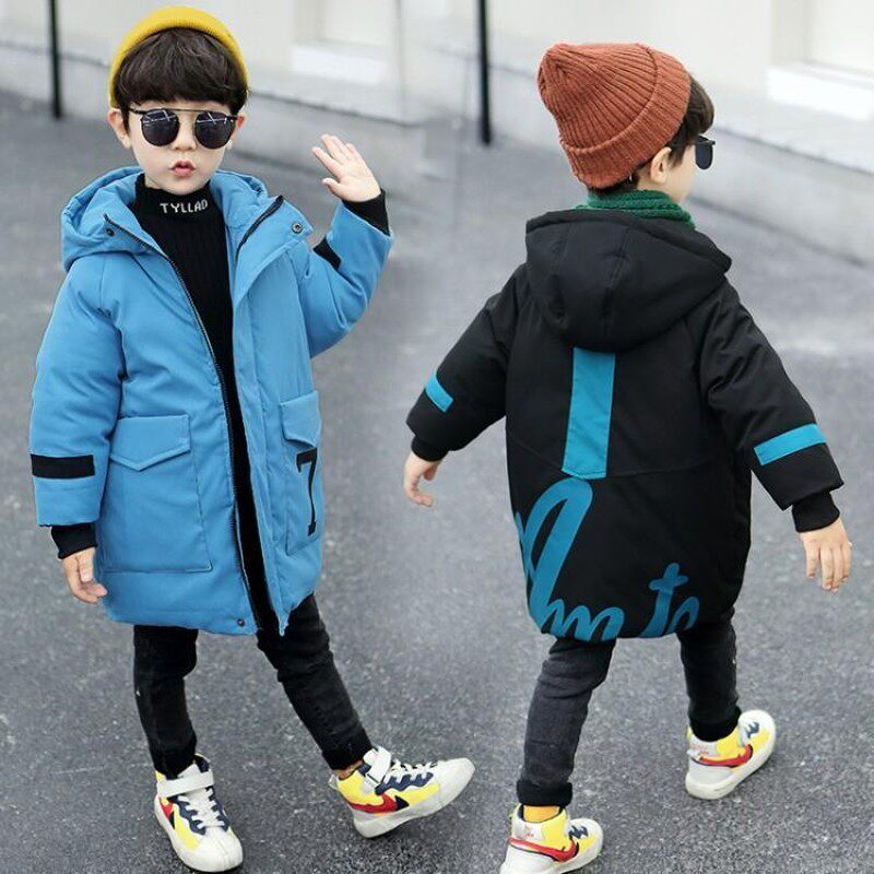 童装男童棉服加厚中长款中大儿童羽绒服棉衣袄冬装2021新款洋气潮