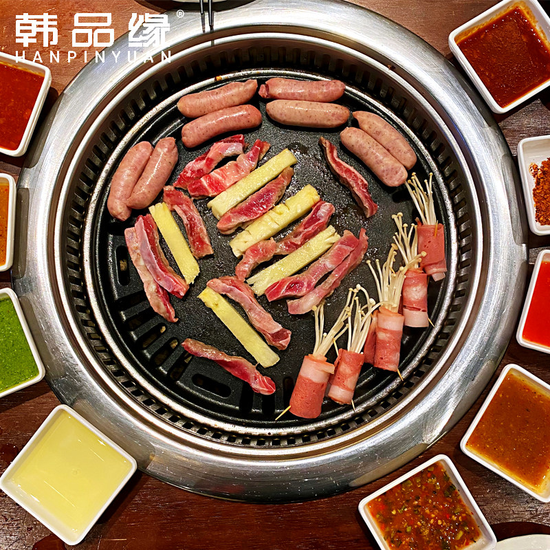 韩式电烤炉餐厅无烟烧烤炉红外线控温环保炉商用镶嵌自消烟烤肉炉