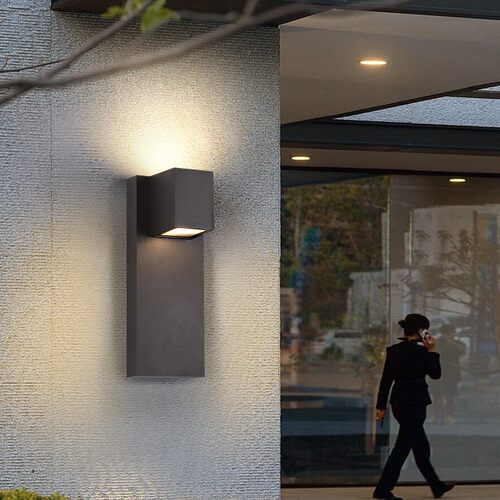 现代简约LED户外防水壁灯庭院外墙别墅大门室外防雨防锈阳台灯具