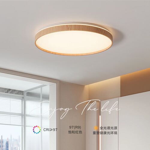 北欧吸顶灯卧室灯客厅灯书房灯简约led全光谱护眼无频闪日式灯具