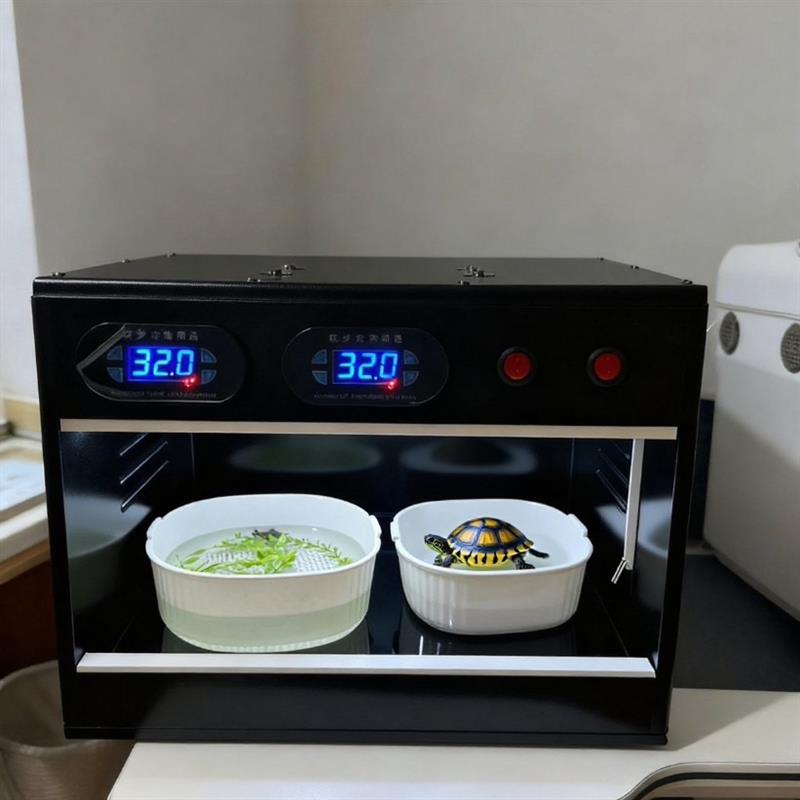 黄缘龟油葫芦保温箱与半水陆龟爬虫饲养箱 守宫角蛙专用爬宠缸