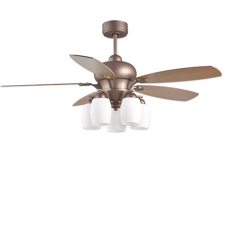 佑家新款吊扇灯欧式仿古客厅中式复古吊扇带灯变频的风扇灯电扇灯