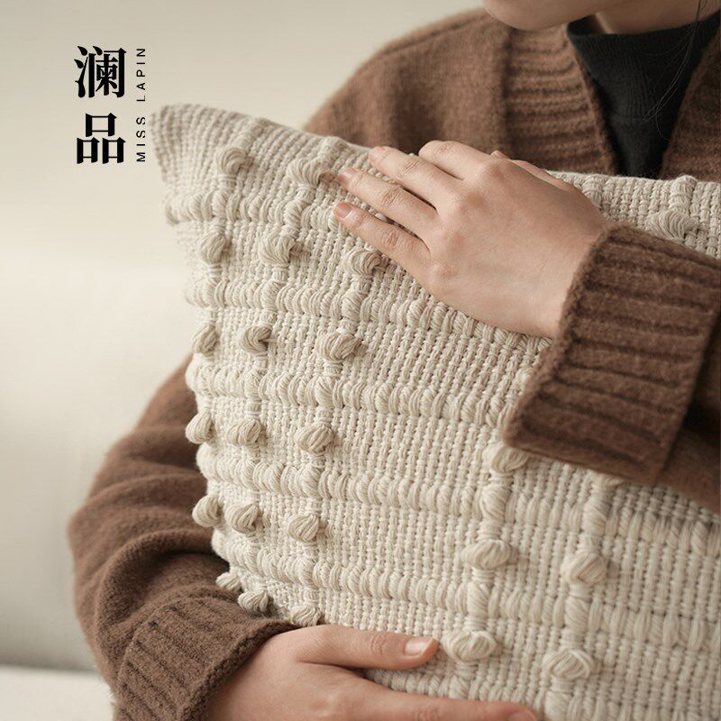 澜品织趣中古艺术抱枕客厅侘寂风沙发靠垫高级感靠枕腰枕套