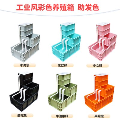 雄泽水族家用水培生态周转箱过滤专用龟鱼混养缸沼泽过滤器免换水