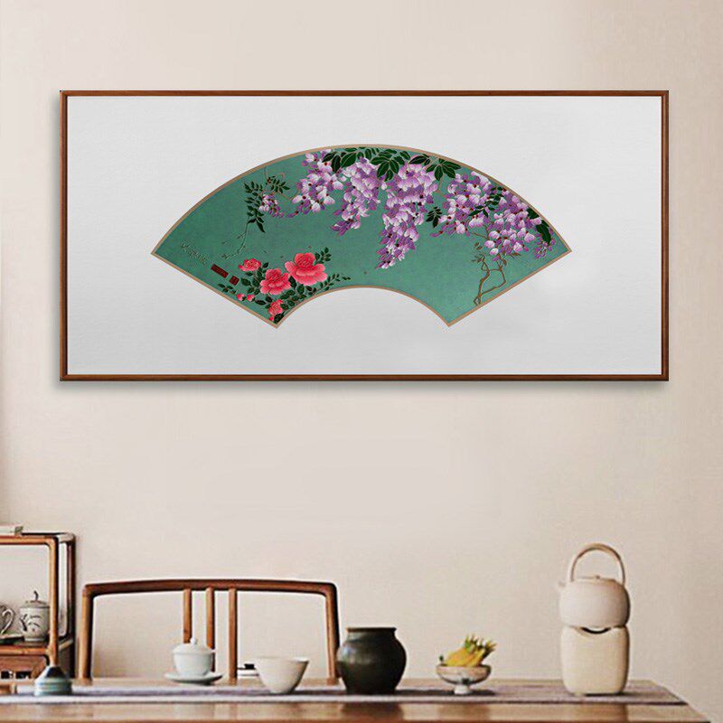 朱炳仁铜壁画 紫藤中式简约室内书房办公室铜雕装饰画富贵长春