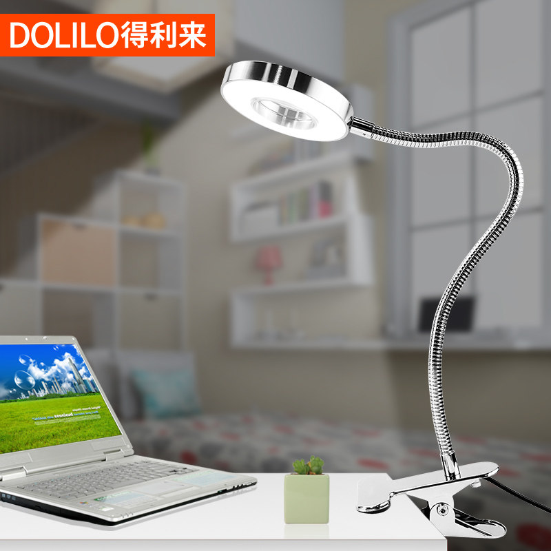 夹灯LED纹绣灯调光美容灯护眼台灯床头灯夹式学生学习书桌夹子灯