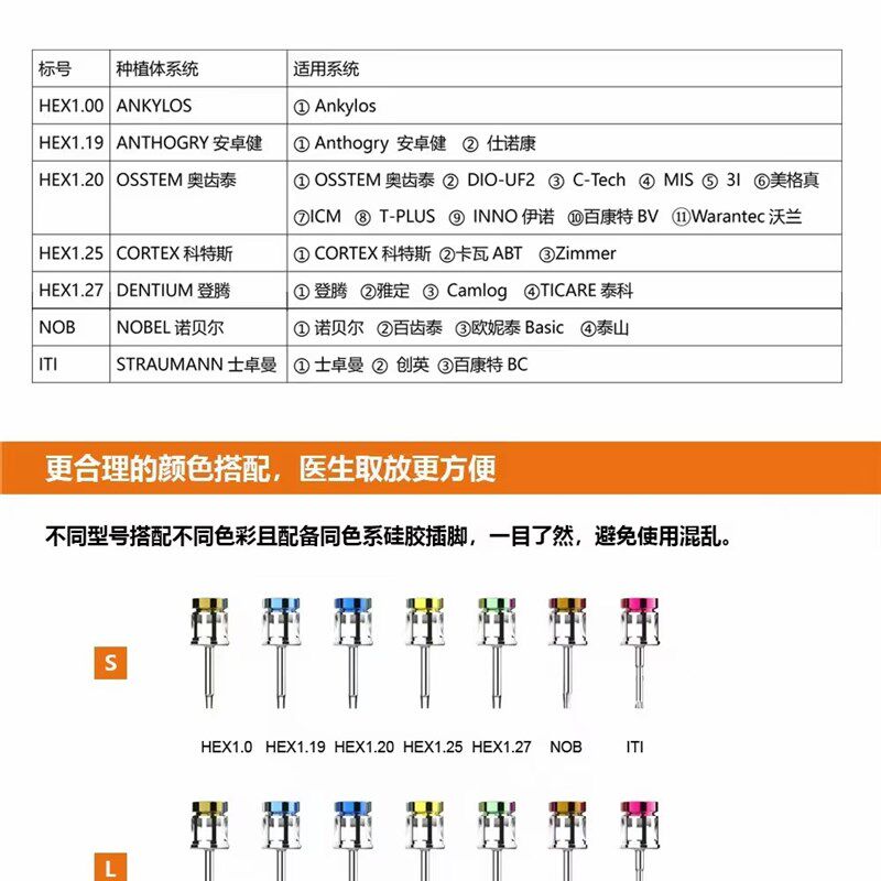 牙科修复万能种植工具盒套装可适用登腾奥齿泰扭力扳手种植螺丝刀