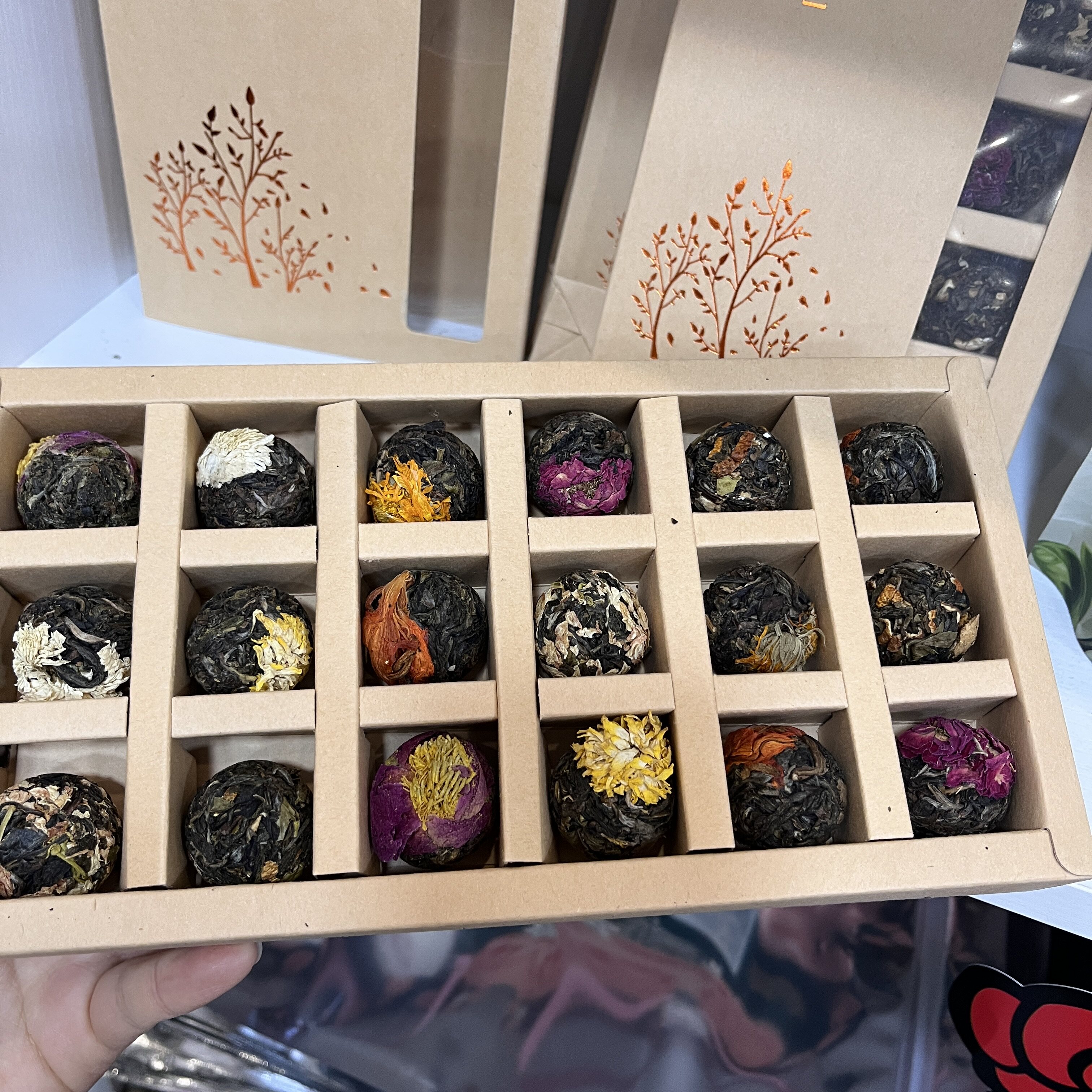云南特产龙珠花茶18枚盒装手工大理特产普洱玫瑰茉莉伴手礼送礼