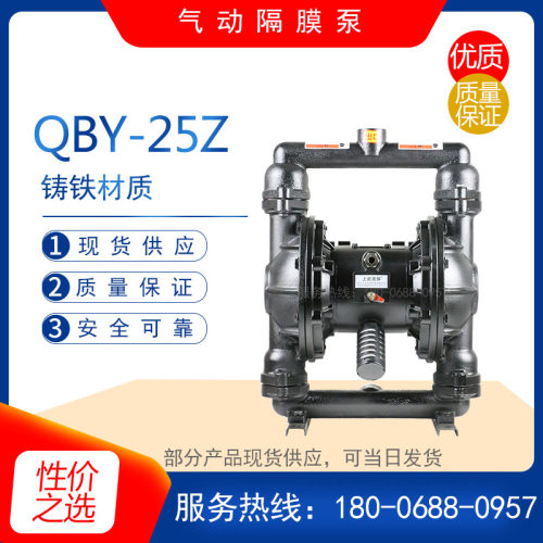 QBY-50/65Z型铸铁气动隔膜泵丁腈/四氟膜片 强酸/强碱/强腐蚀液体