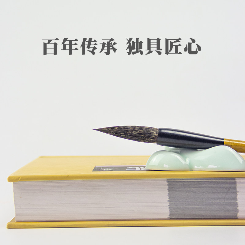 曹如章 特制灰貂 鼠须鼠毫兼毫书法毛笔欧楷专业国画花鸟竹石写意 - 实物图