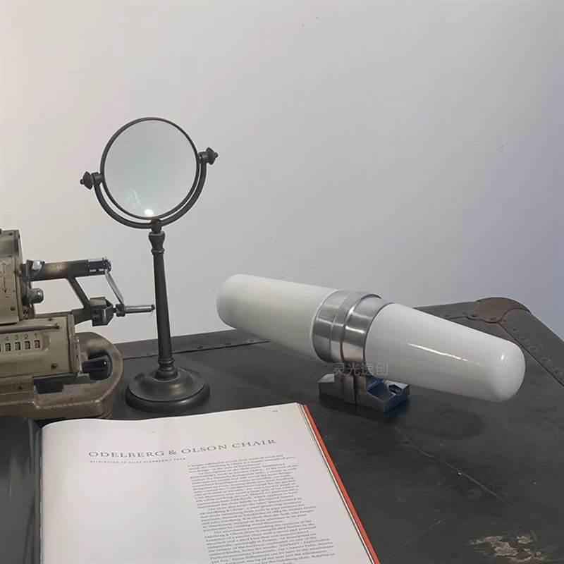 复古wuone灵光逸创 镜画灯壁灯照画灯玄关墙装饰灯墙灯奶白玻璃